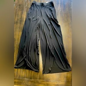 Wide Leg Soft Pants with Front Leg Slits